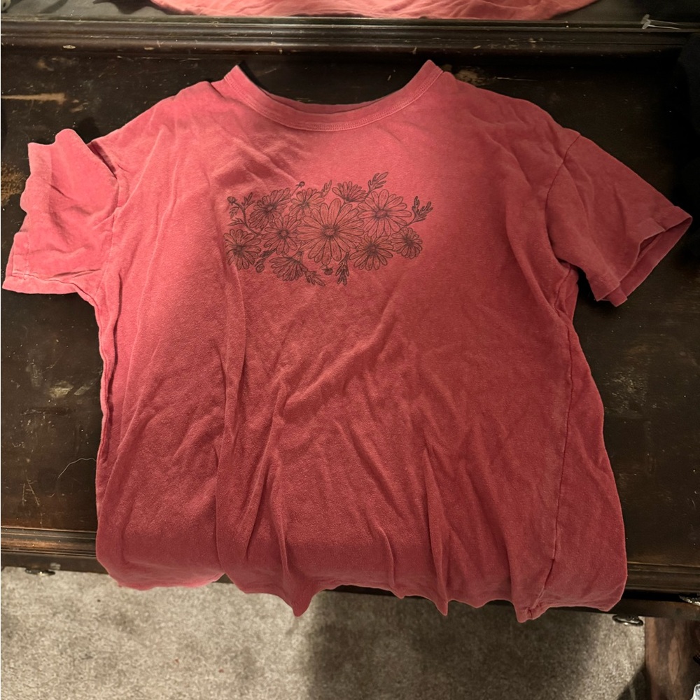 Red Floral Graphic Tee